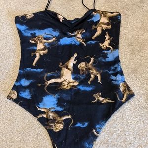 Bear Dance cherub bodysuit with detailed trim